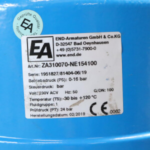 EA End-Armaturen Kugelhahn ZA310070-NE154100 NOV