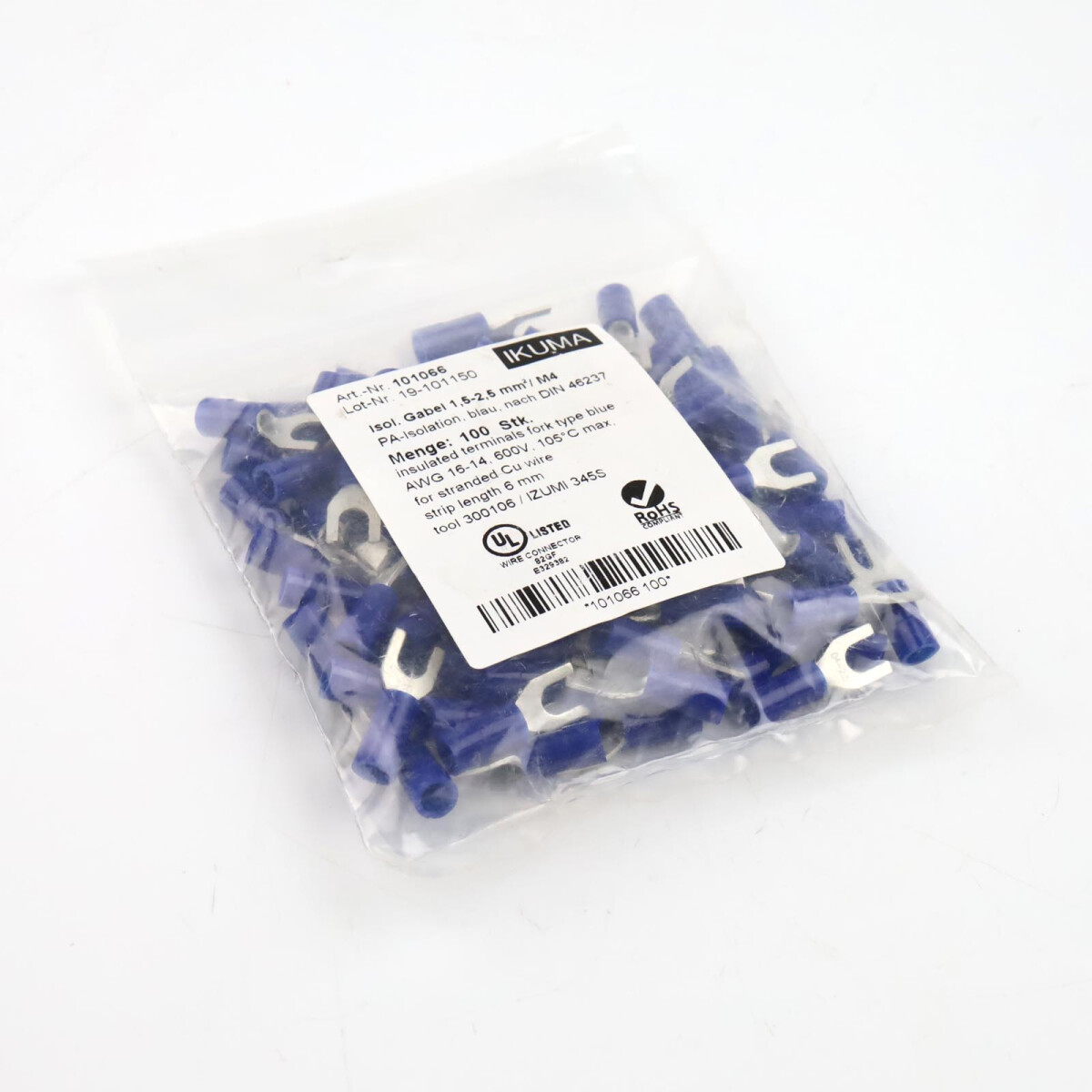 IKUMA Quetschkabelschuhe 101066 (100Stk.) OVP