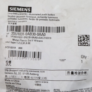 Siemens Leuchtdrucktaster 3SU1031-0AB30-0AA0 OVP