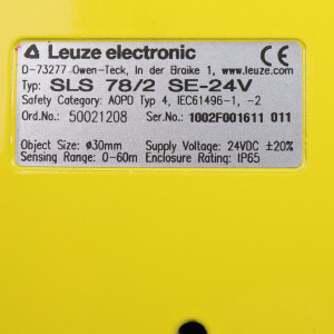 Leuze Einstrahl-Lichtschranke Sender SLS 78/2 SE-24V 50021208 OVP