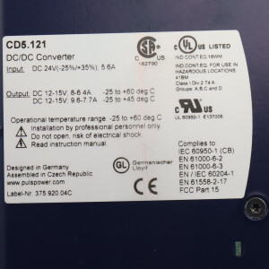 Puls DC/DC-Wandler CD5.121 OVP