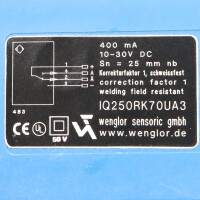 Wenglor induktiver Näherungsschalter IQ250RK70UA3 GEB