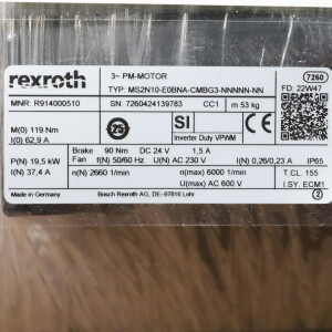 Rexroth Servomotor MS2N10-E0BNA-CMBG3-NNNNN-NN R914000510 OVP
