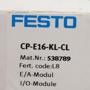 Festo Ein-/Ausgangsmodul CP-E16-KL-CL 538789 OVP