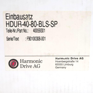 Harmonic Drive Einbausatz HDUR-40-80-BLS-SP 40059301 OVP