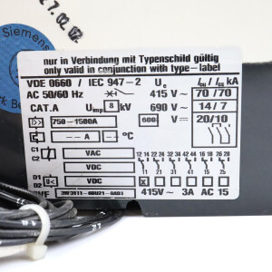 Siemens Leistungsschalter 3VF3111-6BU21-0AB1 GEB