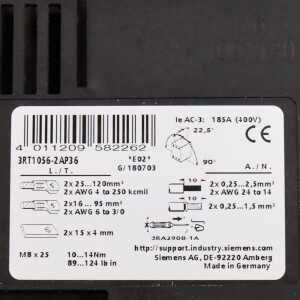 Siemens Leistungsschütz 3RT1056-2AP36 220-240V/50-60Hz GEB