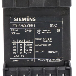 Siemens Hilfsschütz 3TH2280-0BB4 GEB