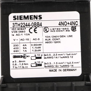 Siemens Hilfsschütz 3TH2244-0BB4 GEB