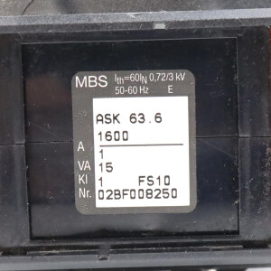 MBS Aufsteckstromwandler ASK 63.6 GEB