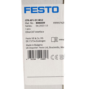 Festo EtherCAT Interface CPX-AP-I-EC-M12 8086609 SIE