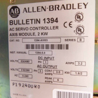 Allen Bradley AC Servo Controller 1394-AM03 Ser.B GEB