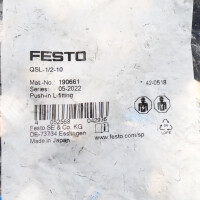 Festo L-Steckverschraubung QSL-1/2-10 190661 (10Stk.) OVP