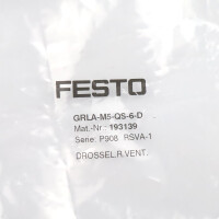Festo Drossel-Rückschlagventil GRLA-M5-QS-6-D 193139 OVP