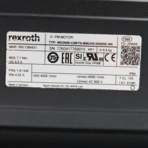Rexroth Servomotor MS2N06-C0BTN-BMUH0-NNNNE-NN R911384931 GEB