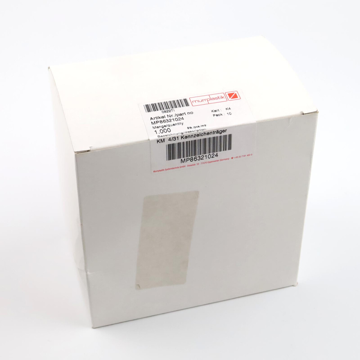 Murrplastik Kennzeichenträger KM 4/31 MP86321024 (1000S