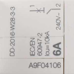 Schneider Electric Miniatur-Leitungsschalter A9F04106 044033 iC60N C6A NOV