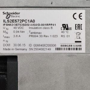 Schneider Electric/Berger Lahr Schrittmotor ILS2E572PC1A0 IFSN62/3ETCISDS/-I-I54/O-001RPP41 GEB