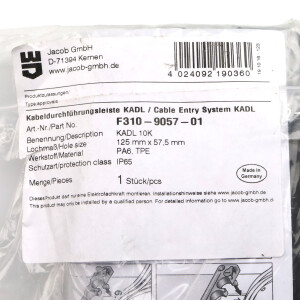Jacob Kabeldurchführungsleiste KADL 10K F310-9057-01 OVP