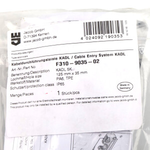 Jacob Kabeldurchführungsleiste KADL 5K F310-9035-02 OVP