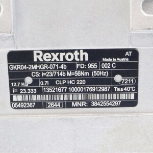 Rexroth Getriebemotor GKM16-3 23/714B IE3 B 3842554297 i=23.333 NOV