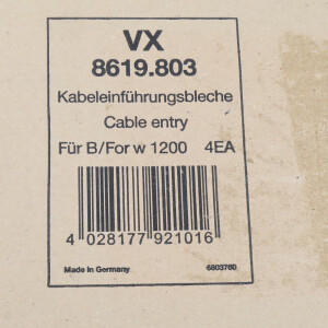 RITTAL Kabeleinführungsblech VX 8619.803 (4Stk.) OVP