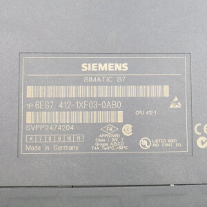 Simatic S7 CPU412-1 6ES7 412-1XF03-0AB0 E-Stand:06 V3.0.1 GEB