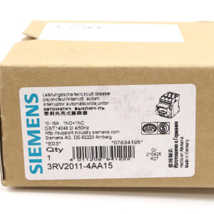 Siemens Leistungsschalter 3RV2011-4AA15 OVP