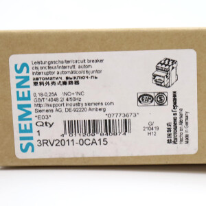 Siemens Leistungsschalter 3RV2011-0CA15 OVP
