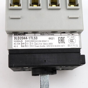 Siemens Lasttrennschalter 3LD2044-1TL53 OVP