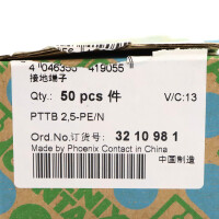 Phoenix Contact Schutzleiter-Doppelstockklemme PTTB 2,5-PE/N 3210981 (30Stk.) OVP