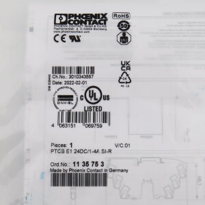 Phoenix Contact Elektronischer Geräteschutzschalter PTCB E1 24DC/1-4A SI-R 1135753 OVP