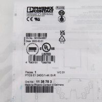 Phoenix Contact Elektronischer Geräteschutzschalter PTCB E1 24DC/1-4A SI-R 1135753 OVP