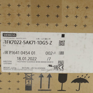 Siemens Synchronservomotor 1FK7022-5AK71-1DG5-Z Z=K23 OVP