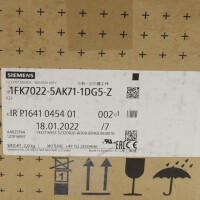 Siemens Synchronservomotor 1FK7022-5AK71-1DG5-Z Z=K23 OVP