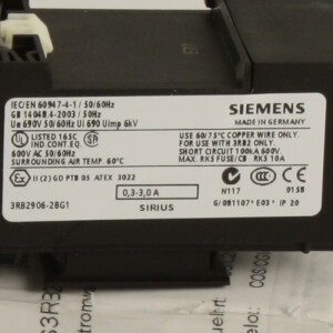 Siemens Sirius Stromwandler 3RB2906-2BG1 OVP