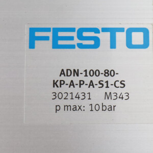 Festo Kompaktzylinder ADN-100-80-KP-A-P-A-S1-CS 3021431 NOV