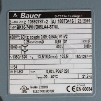 Bauer Getriebemotor BK10-74VH/D05LA4-ST/UL i=102,5 NOV