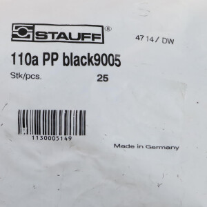 Stauff Schellenkörper 110a PP black9005 1130005149 (25Stk.) OVP