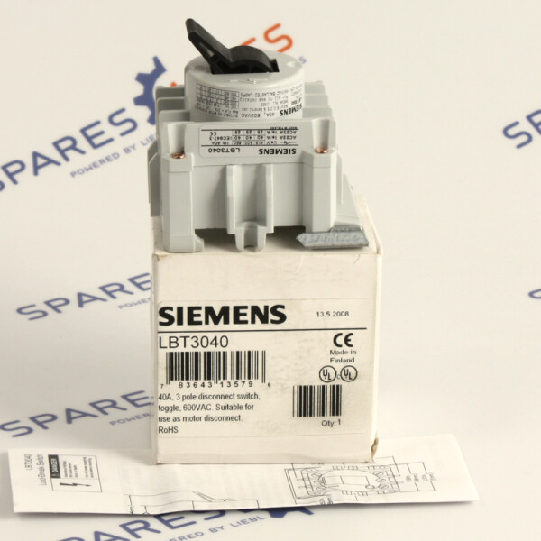 Siemens Motorschalter 3-Polig LBT 3040 40A OVP