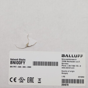 Balluff Netzwerk-Modul BNI00FY BNI PNT-538-005-Z063 OVP