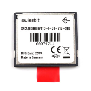 swissbit Industrial CFast Card SFCA16GBH2BV4T0-I-QT-216-STD 16GB GEB