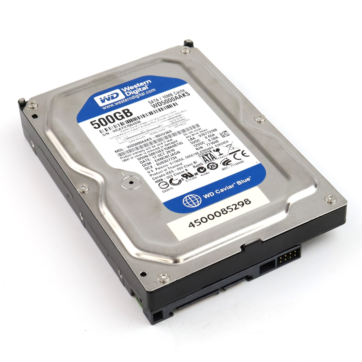 WESTERN DIGITAL SATA / 16MB Cache 500 GB WD5000AAKS GEB