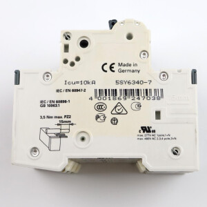 Siemens Leitungsschutzschalter 5SY6340-7 GEB