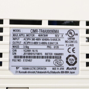 Yaskawa Frequenzumrichter T1000A CIMR-TR4A0009BMA REV:A GEB