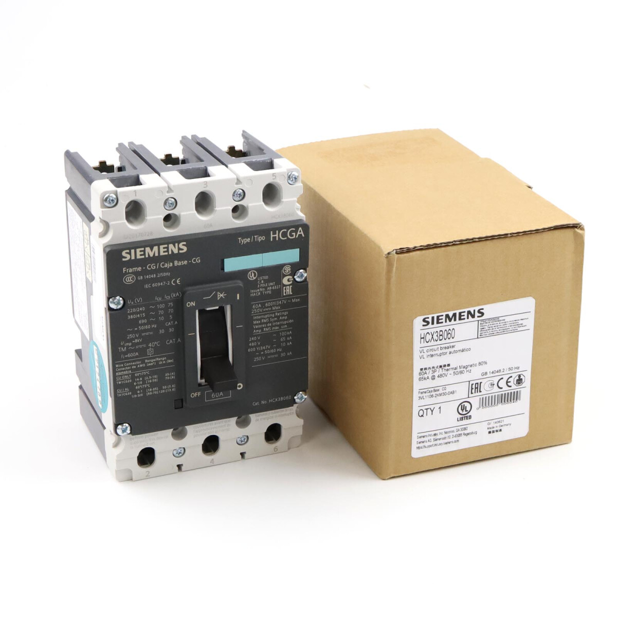 Siemens Leistungsschalter 3VL1110-2KM30-0AA0 HCX3B060 OVP