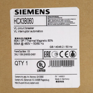 Siemens Leistungsschalter 3VL1110-2KM30-0AA0 HCX3B060 OVP
