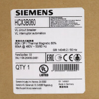 Siemens Leistungsschalter 3VL1110-2KM30-0AA0 HCX3B060 OVP