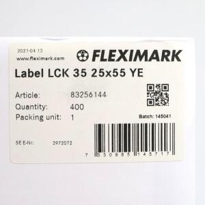 Lapp FLEXIMARK Wickeletiketten LCK 35 25x55 YE 83256144 (400Stk.) SIE