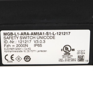 Euchner Zuhalteset MGB-L1HE-ARA-L-121218 121218 OVP